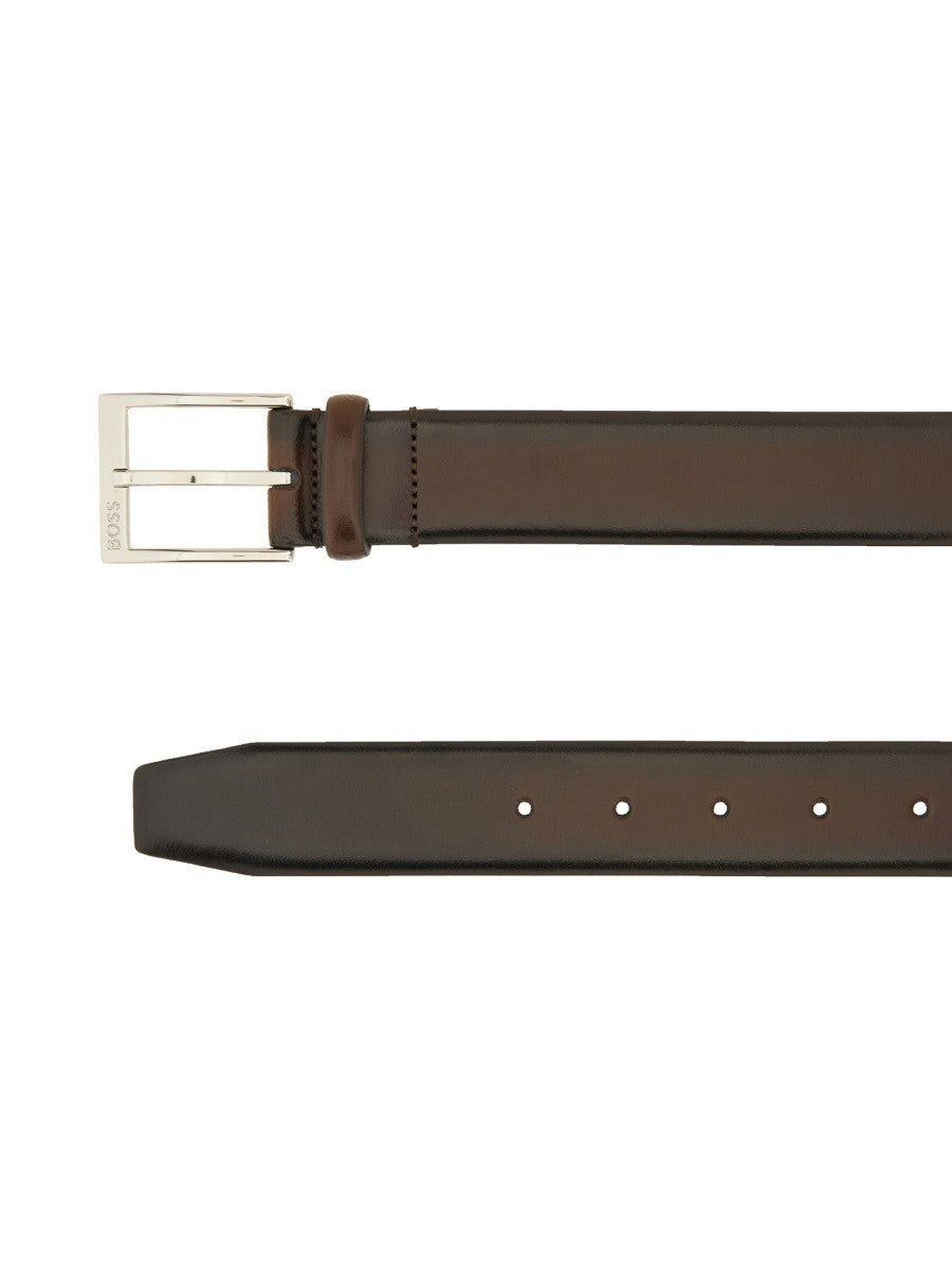 BOSS Men's Leather Belt Brown