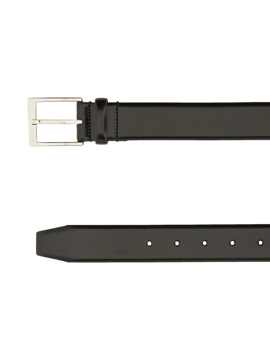 BOSS Men's Cintura Elloy in Pelle Black