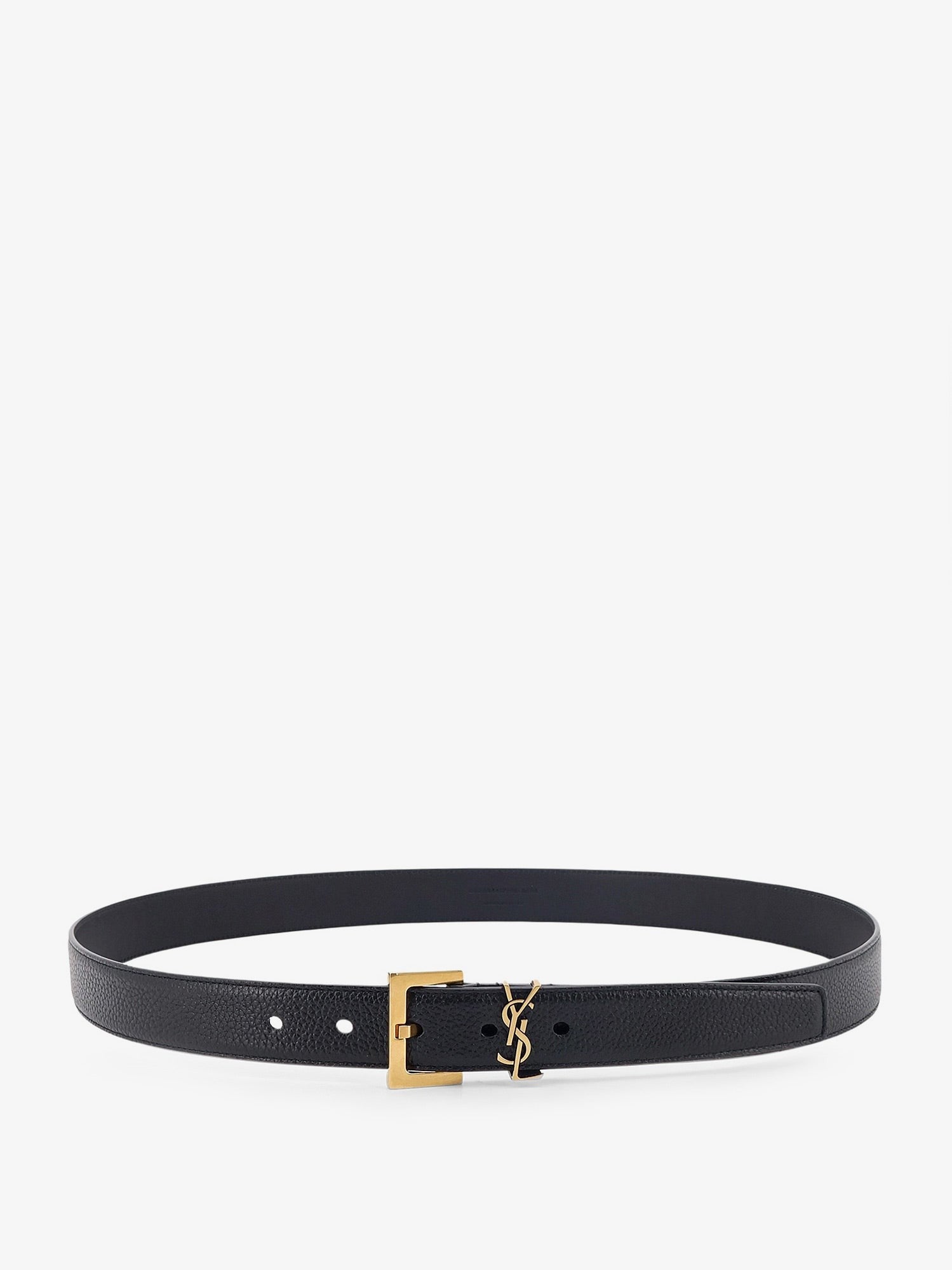 Saint Laurent Women's Leather Belt Black
