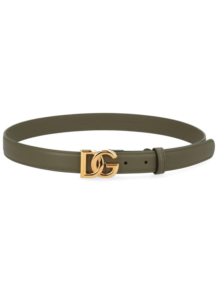 Dolce &amp; Gabbana Women's Leather Belt Green