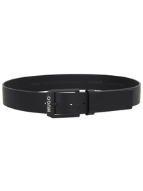 HUGO BOSS Men's Leather Belt Black
