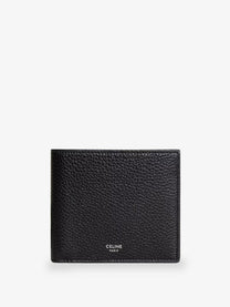 Celine Men's Leather Bi Fold Wallet Black