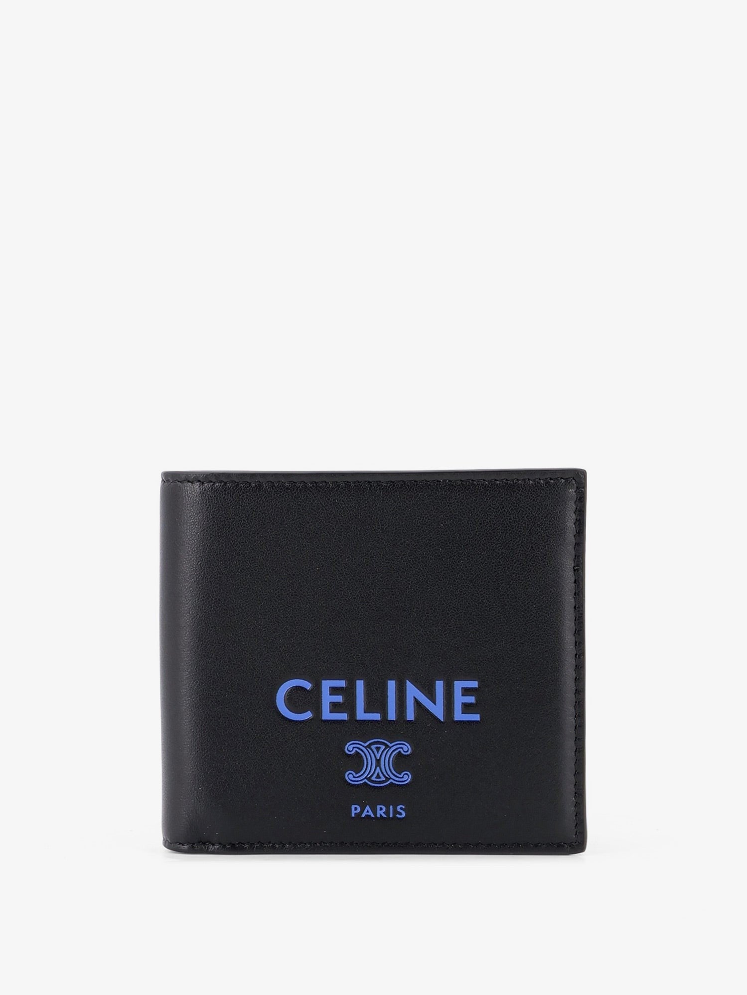 Celine Men's Leather Bi Fold Wallet Black