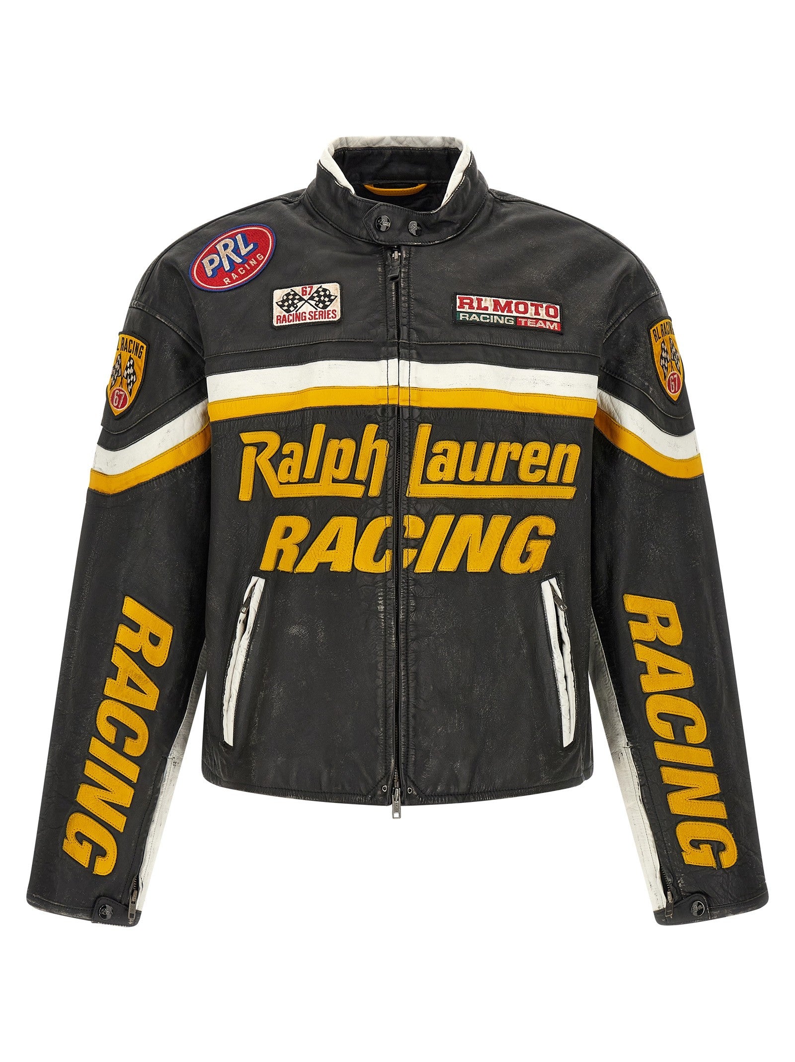 Polo Ralph Lauren Leather Biker Jacket Black