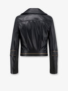 Elisabetta Franchi Women's Leather Biker Jacket Black, view 2