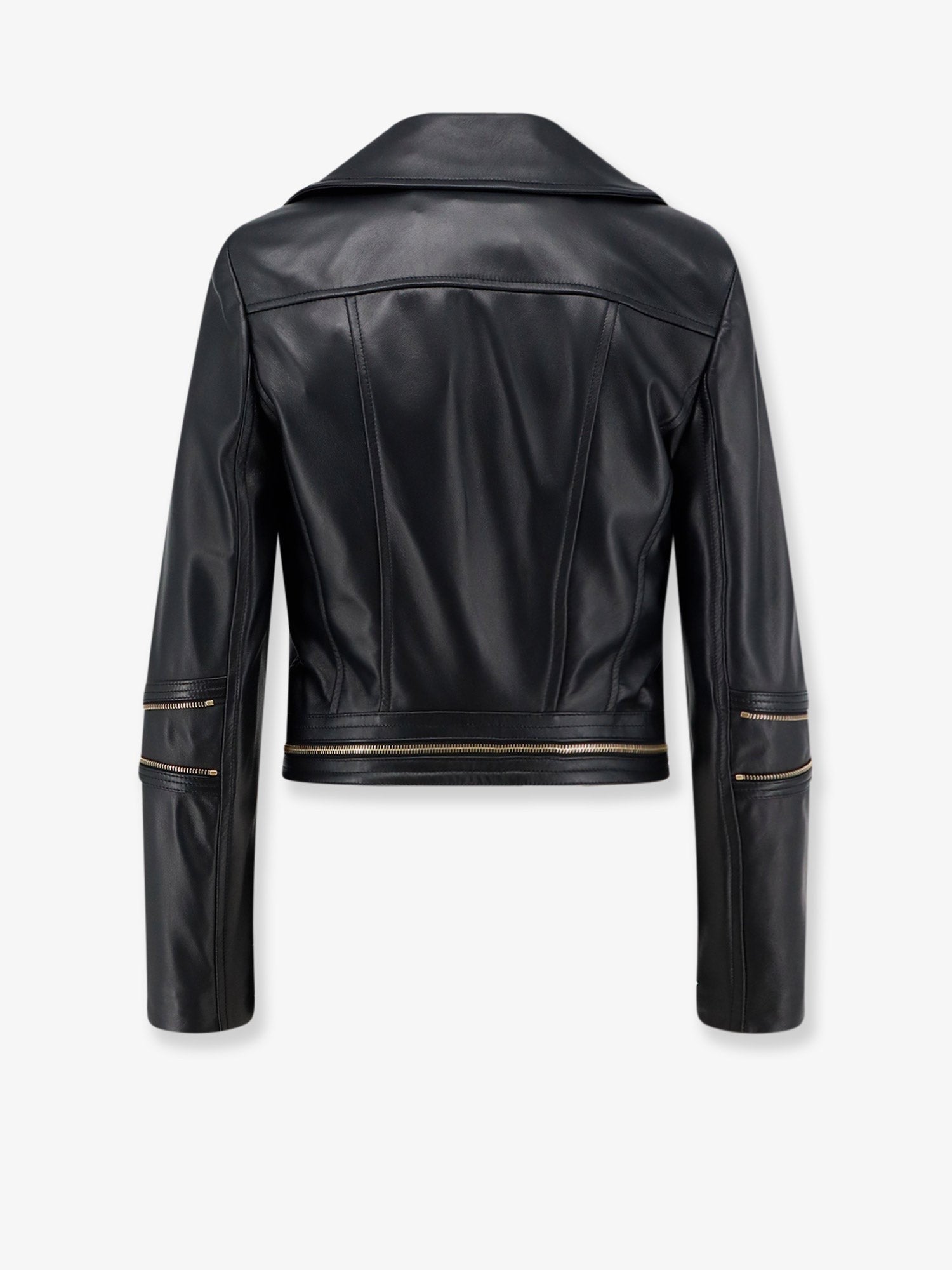 Elisabetta Franchi Women's Leather Biker Jacket Black