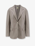 Alysi Women's Leather Blazer Grey
