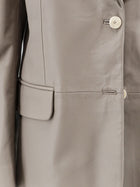 Alysi Women's Leather Blazer Grey, view 3