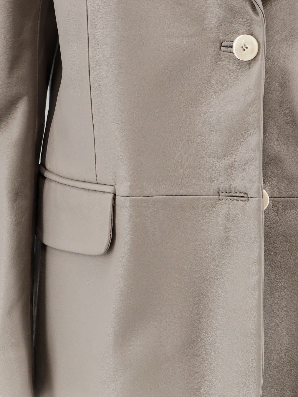 Alysi Women's Leather Blazer Grey