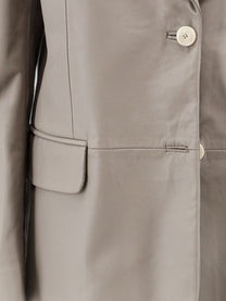 Alysi Women's Leather Blazer Grey