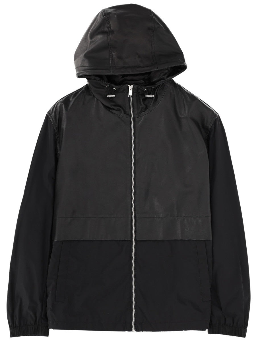BOSS Men's Leather Blend Jacket Black