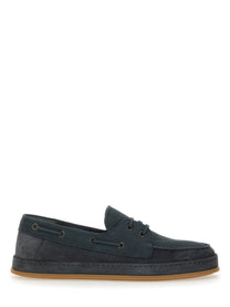Hogan Men's Leather Boat Moccasin Blue Hogan