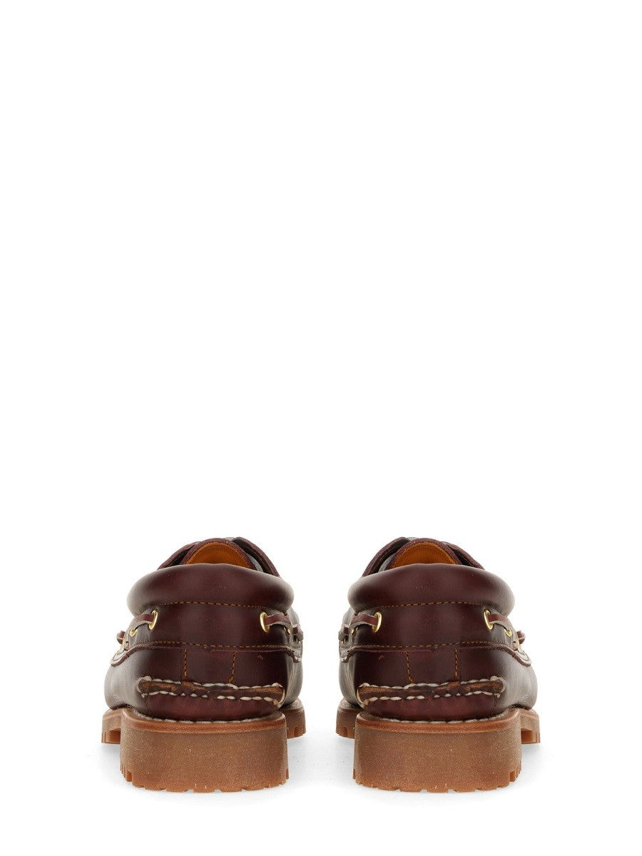 Timberland Men's Leather Boat Moccasin Red, view 3