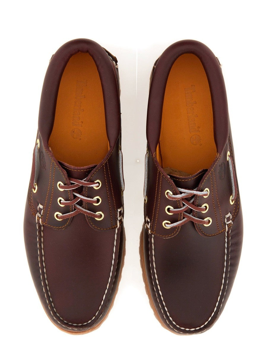 Timberland Men's Leather Boat Moccasin Red