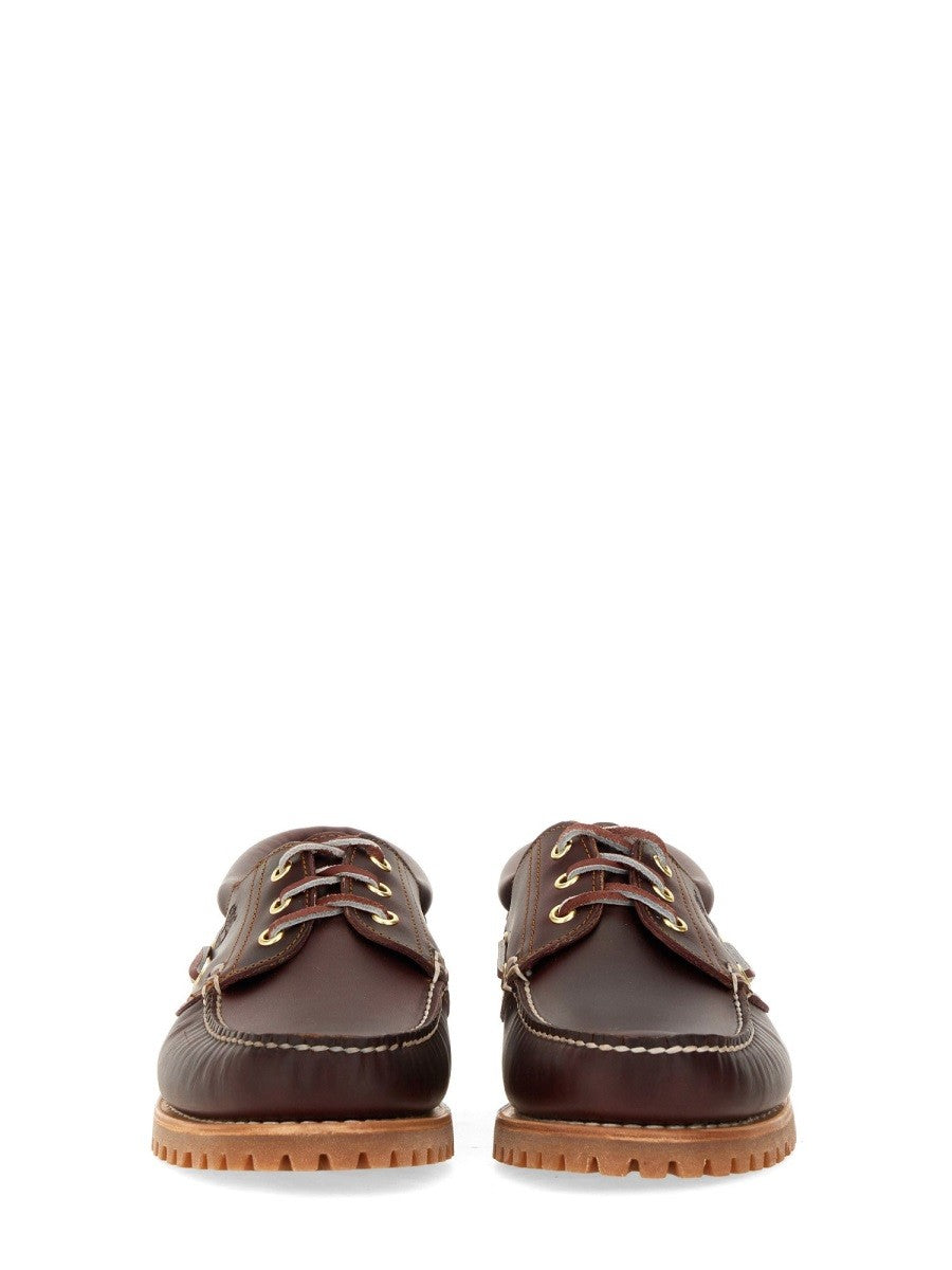 Timberland Men's Leather Boat Moccasin Red