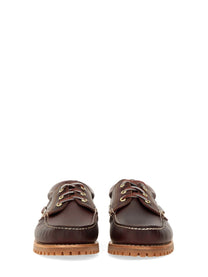 Timberland Men's Leather Boat Moccasin Red