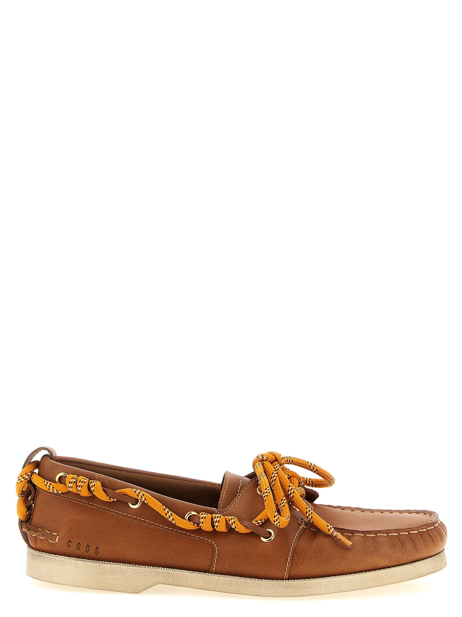 Golden Goose Leather Boat Shoe Brown