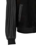 HUGO BOSS Leather Bomber Jacket Black, view 4