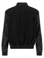 HUGO BOSS Leather Bomber Jacket Black, view 2