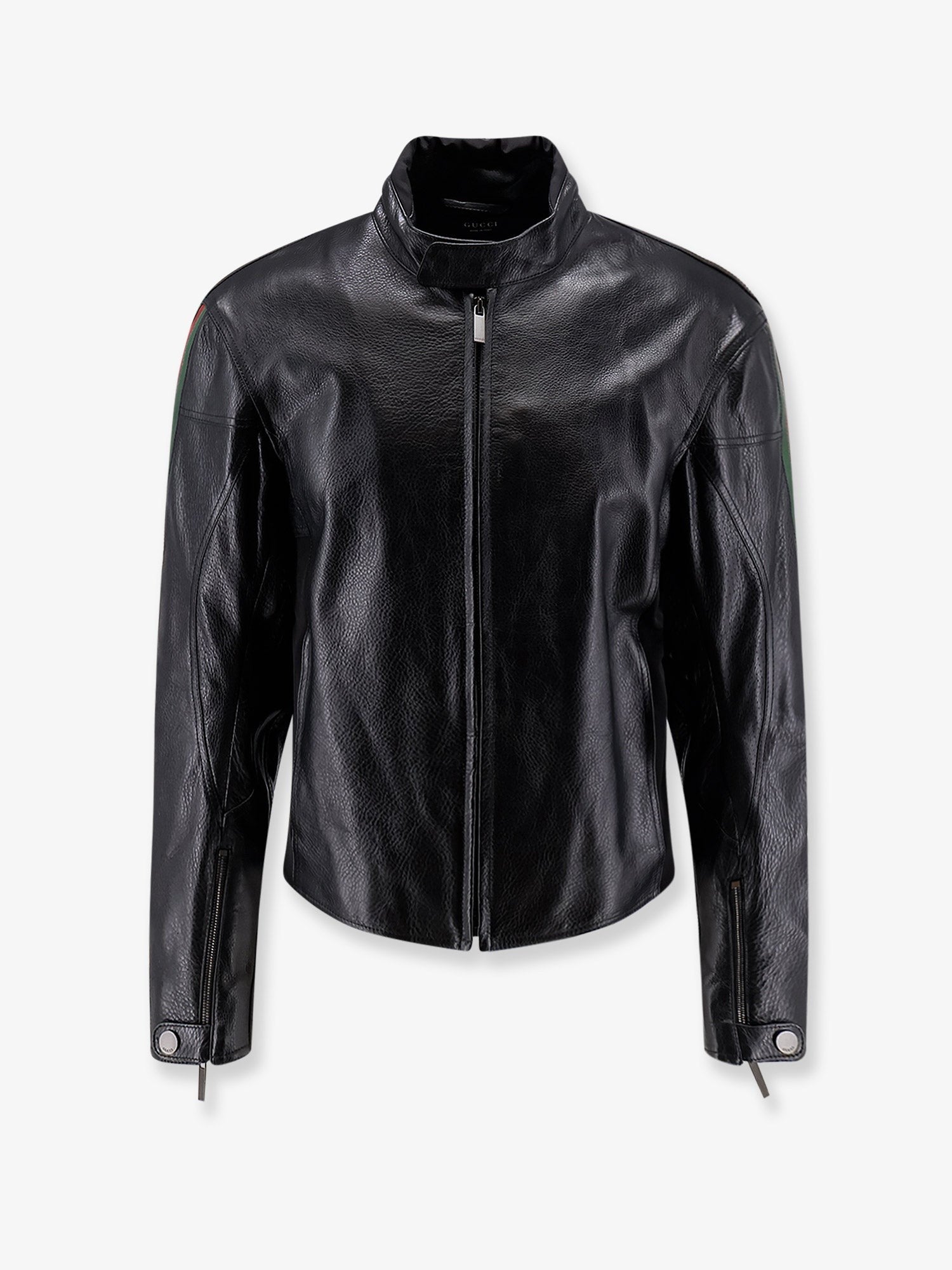 Gucci Men's Leather Bomber Black
