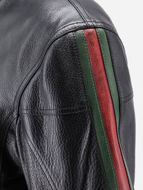 Gucci Men's Leather Bomber Black