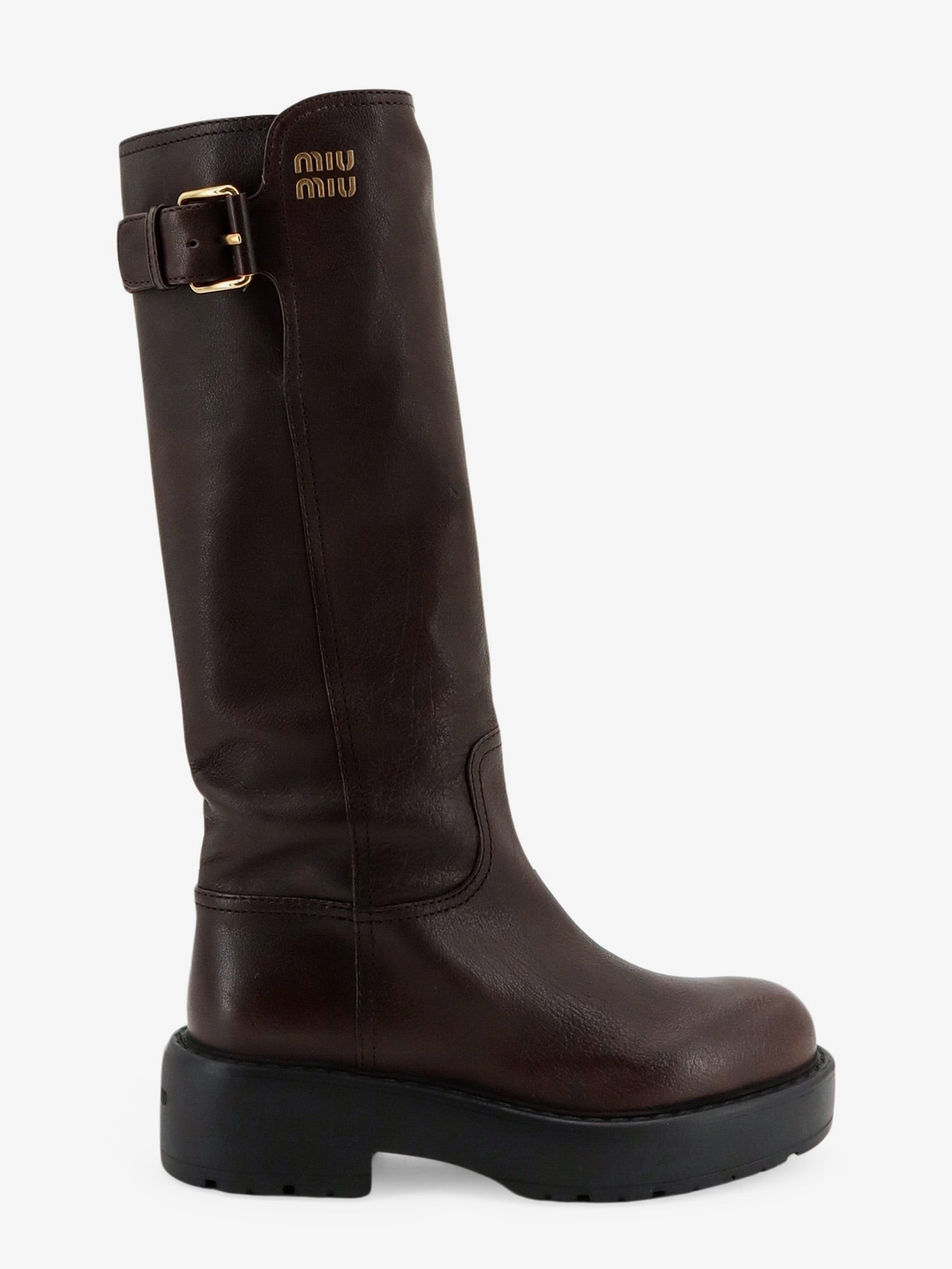 Miu Miu Women's Leather Boots Brown