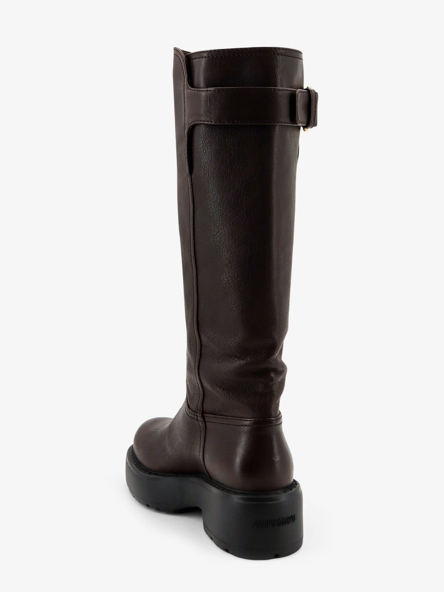 Miu Miu Women's Leather Boots Brown
