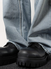 Balenciaga Men's Leather Boots Black