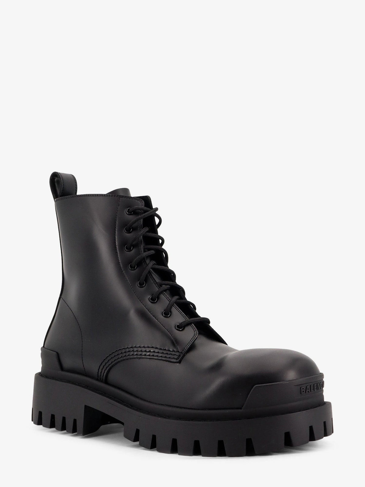 Balenciaga Men's Leather Boots Black, view 3