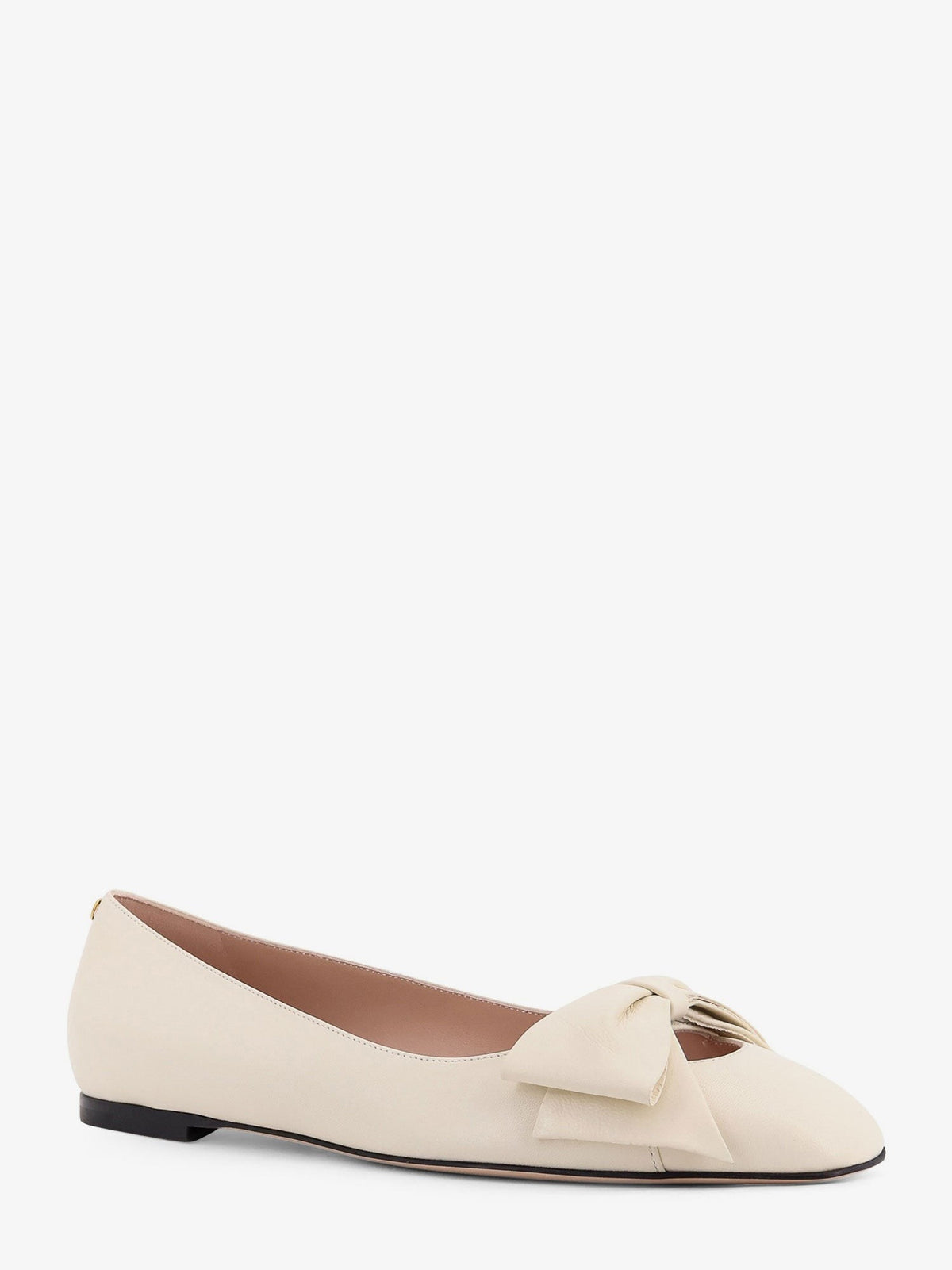 Valentino Women's Leather Bowow Ballerinas White, view 3