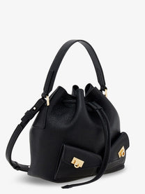 Ferragamo Women's Leather Bucket Bag Black