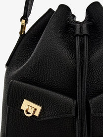 Ferragamo Women's Leather Bucket Bag Black