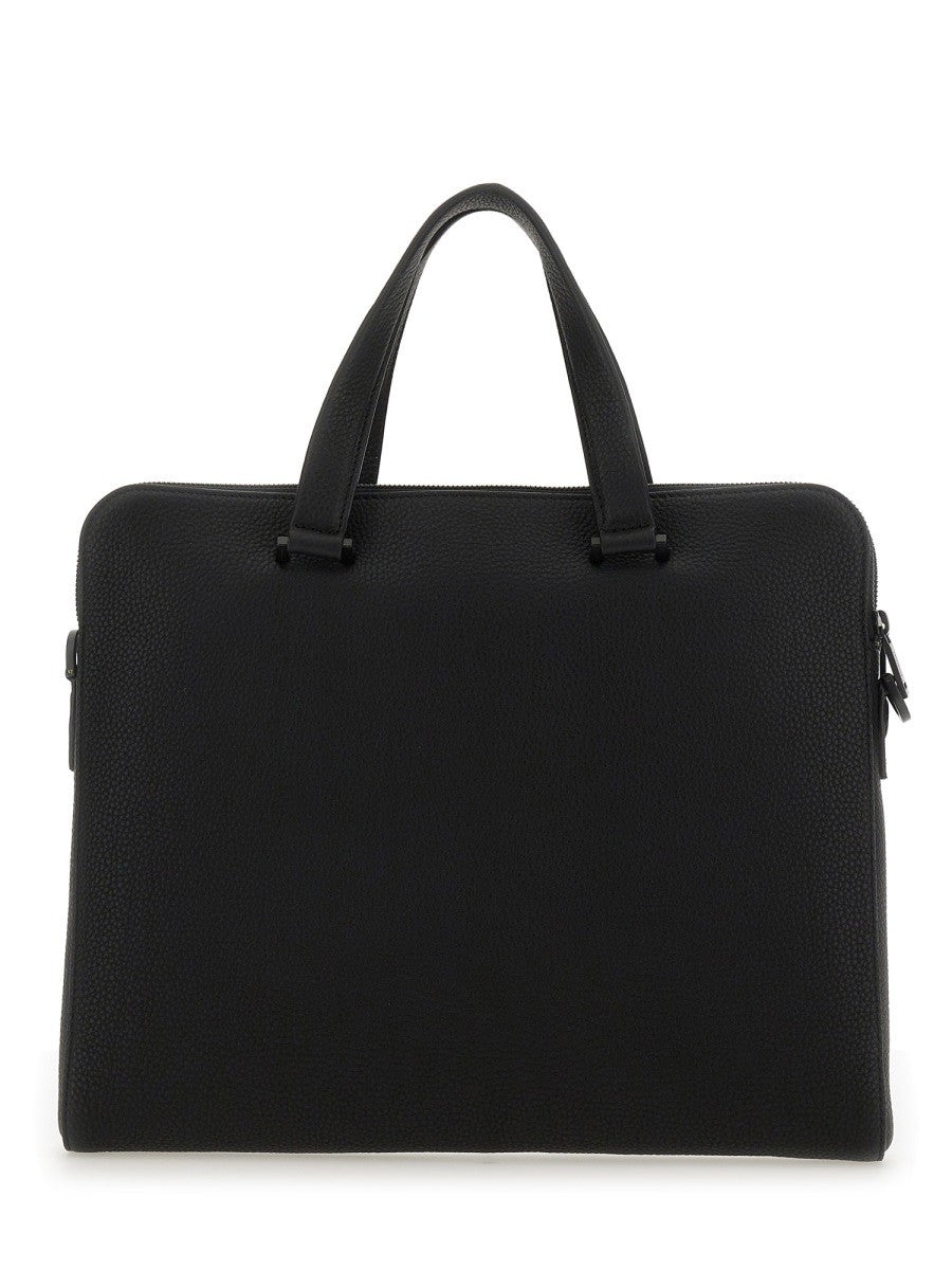 Ferragamo Men's Leather Business Bag Black