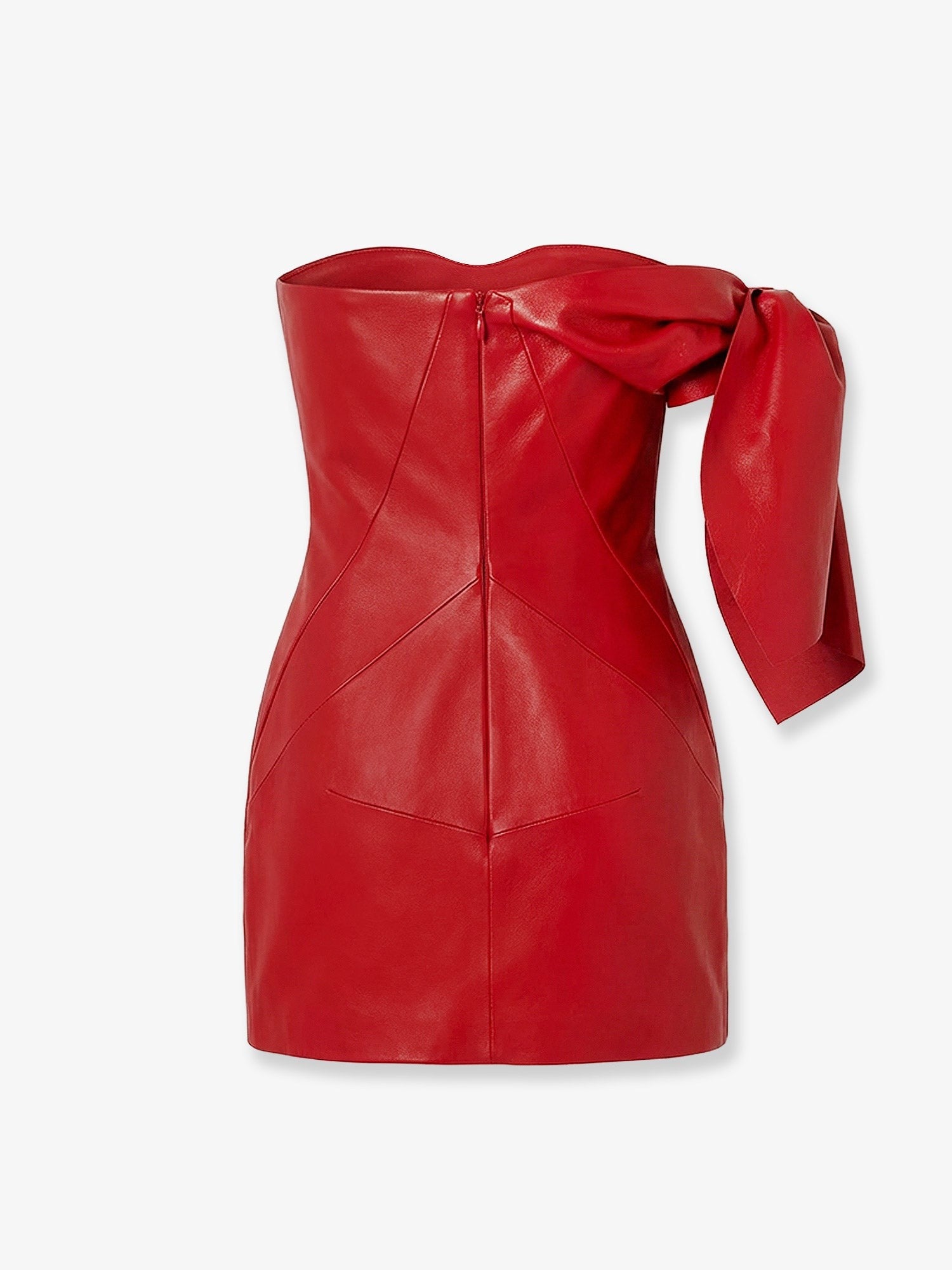 Givenchy Women's Leather Bustier Dress Red