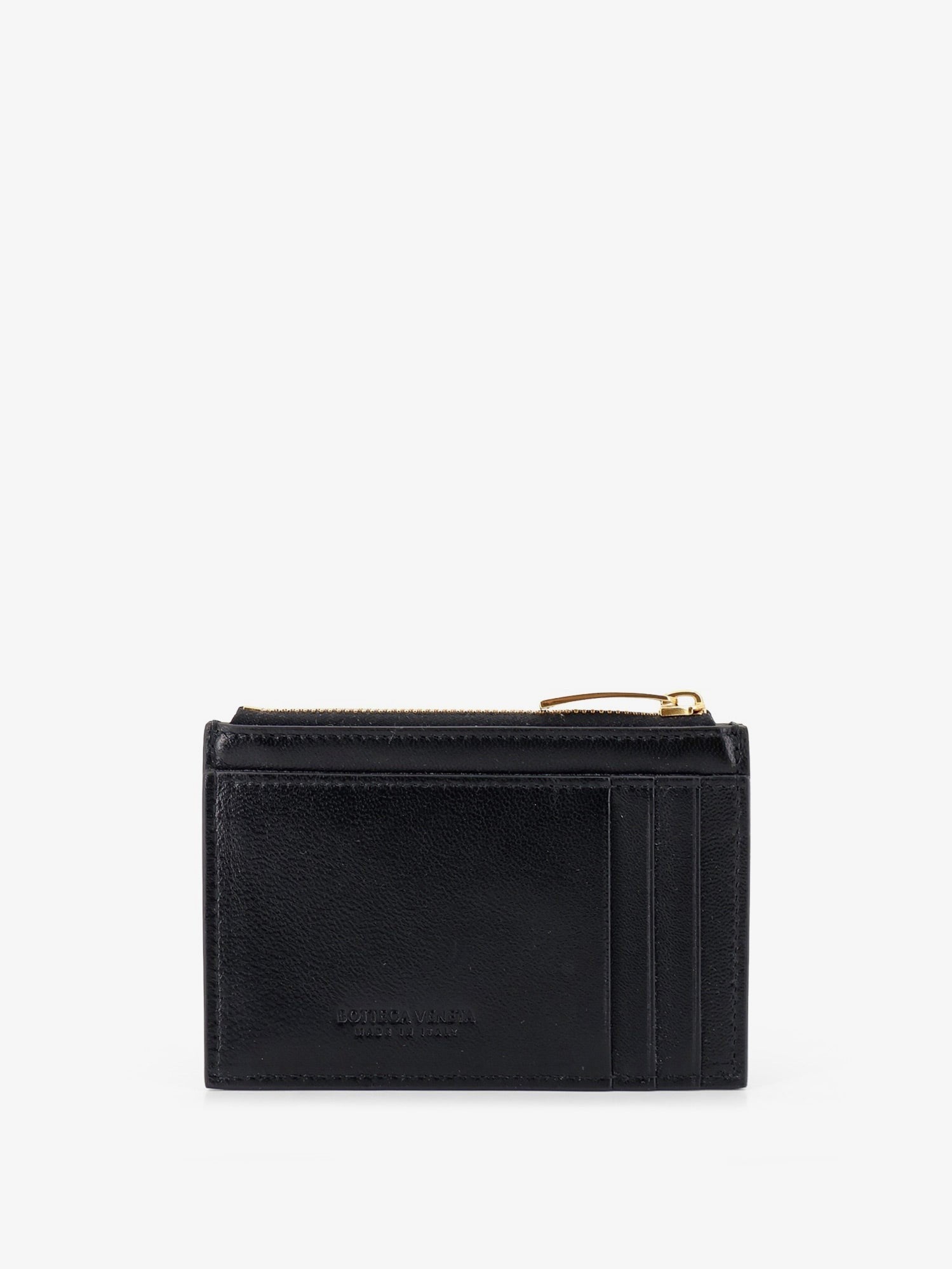 Bottega Veneta Women's Leather Card Holder Black