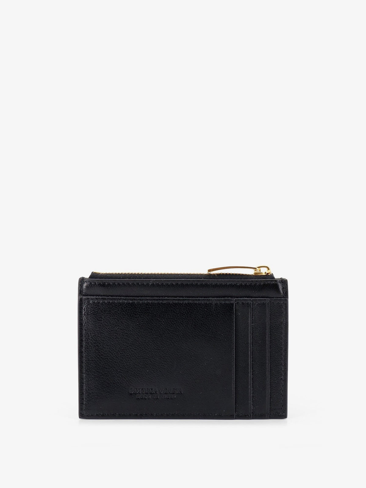 Bottega Veneta Women's Leather Card Holder Black, view 2