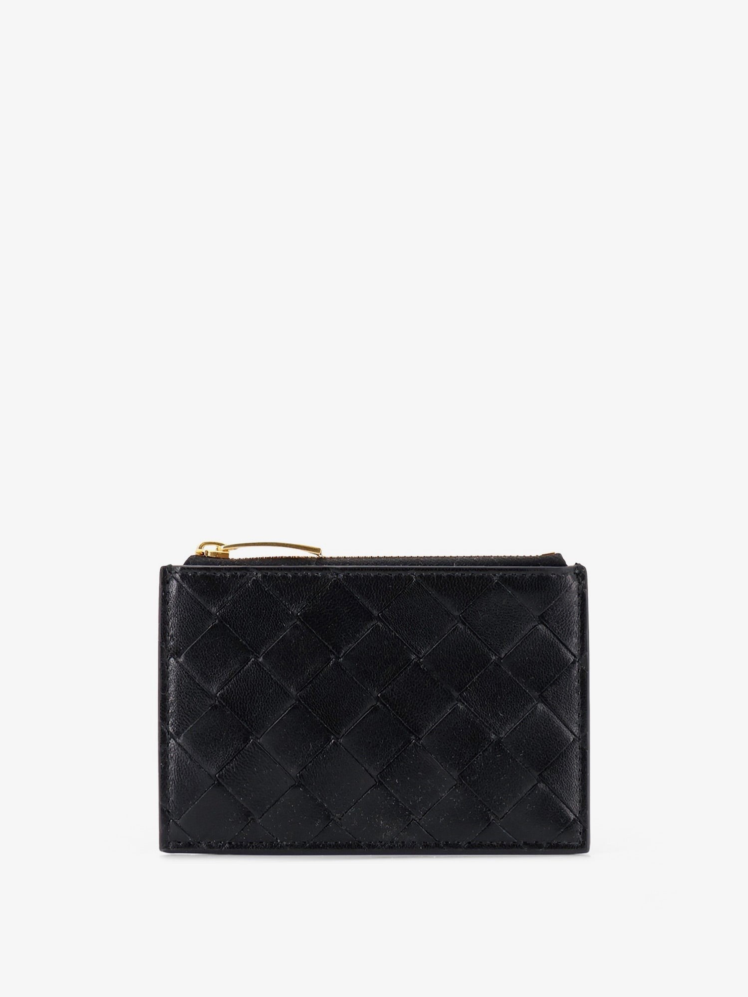 Bottega Veneta Women's Leather Card Holder Black