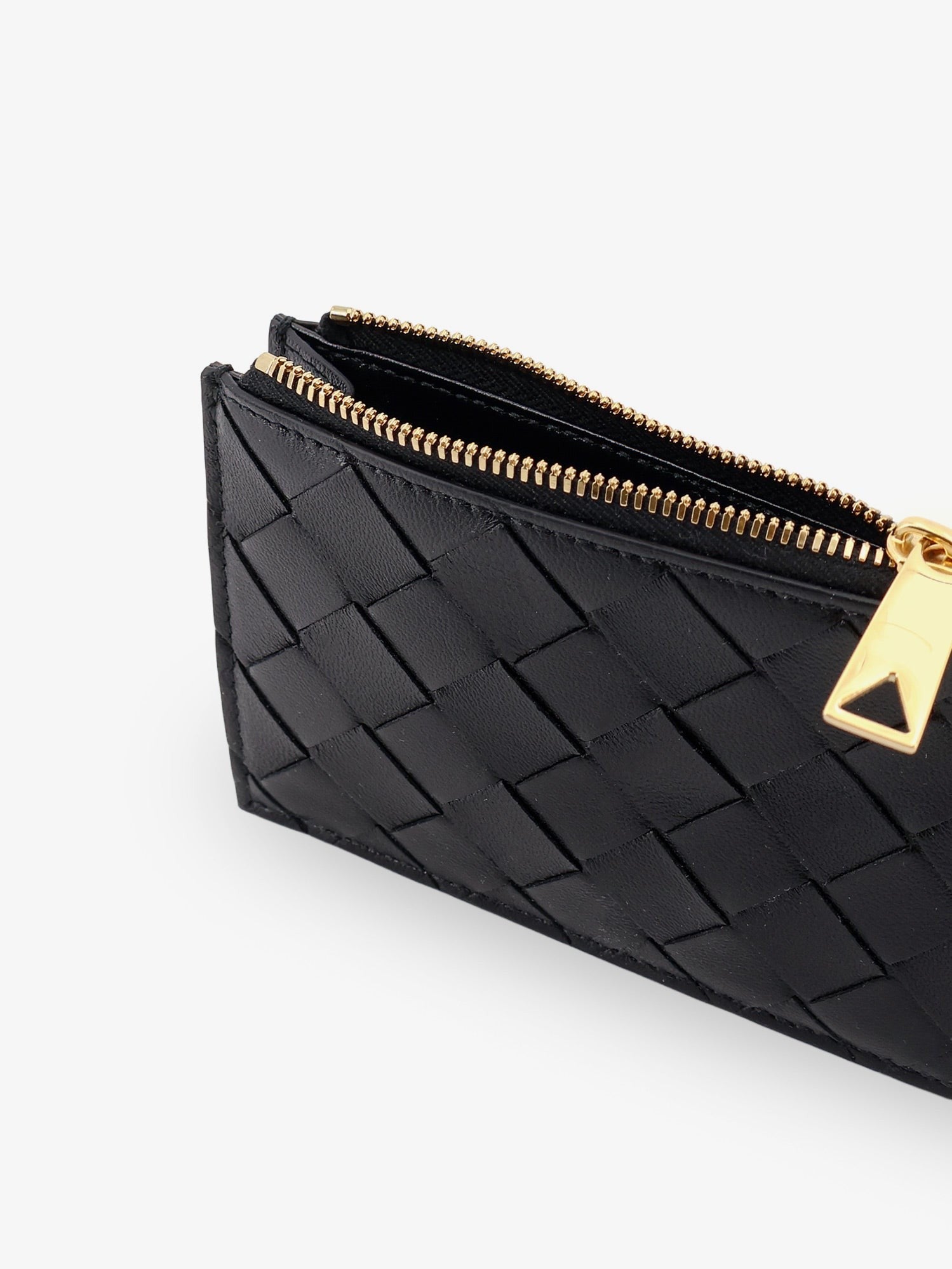 Bottega Veneta Women's Leather Card Holder Black