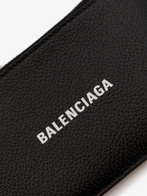 Balenciaga Men's Leather Card Holder Black