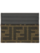 Fendi Men's Leather Card Holder Brown, view 2