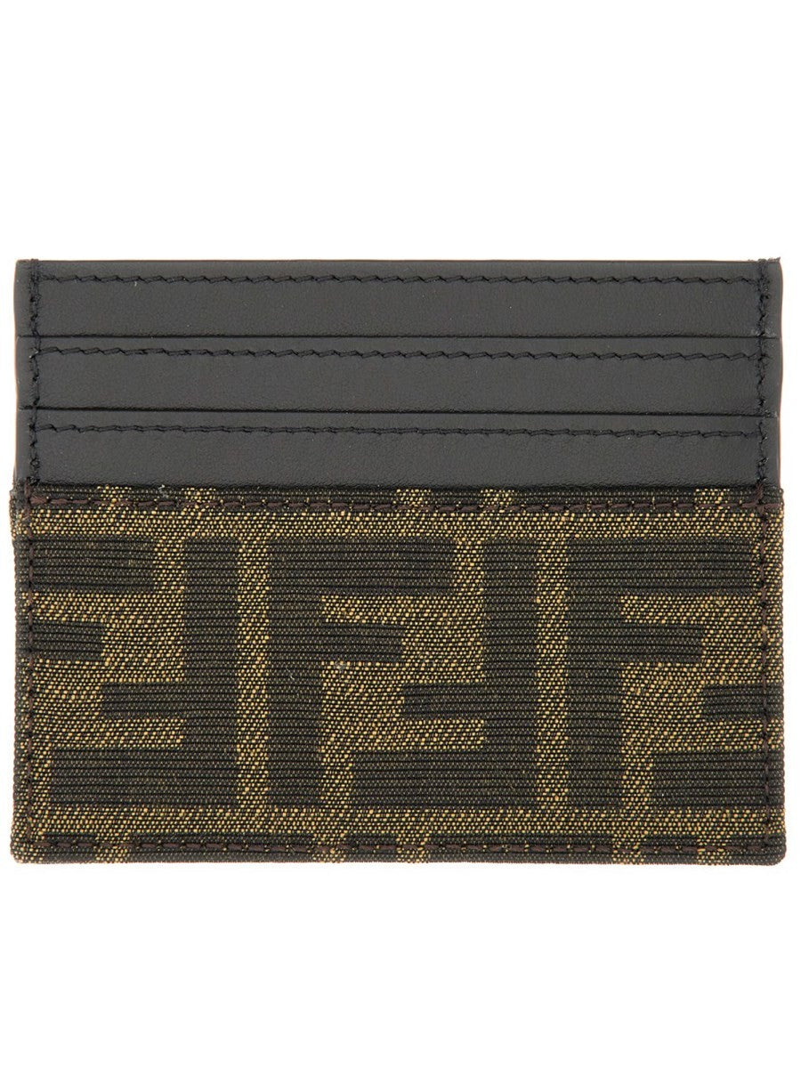 Fendi Men's Leather Card Holder Brown