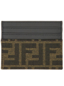 Fendi Men's Leather Card Holder Brown