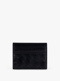 Bottega Veneta Women's Leather Card Holder Black