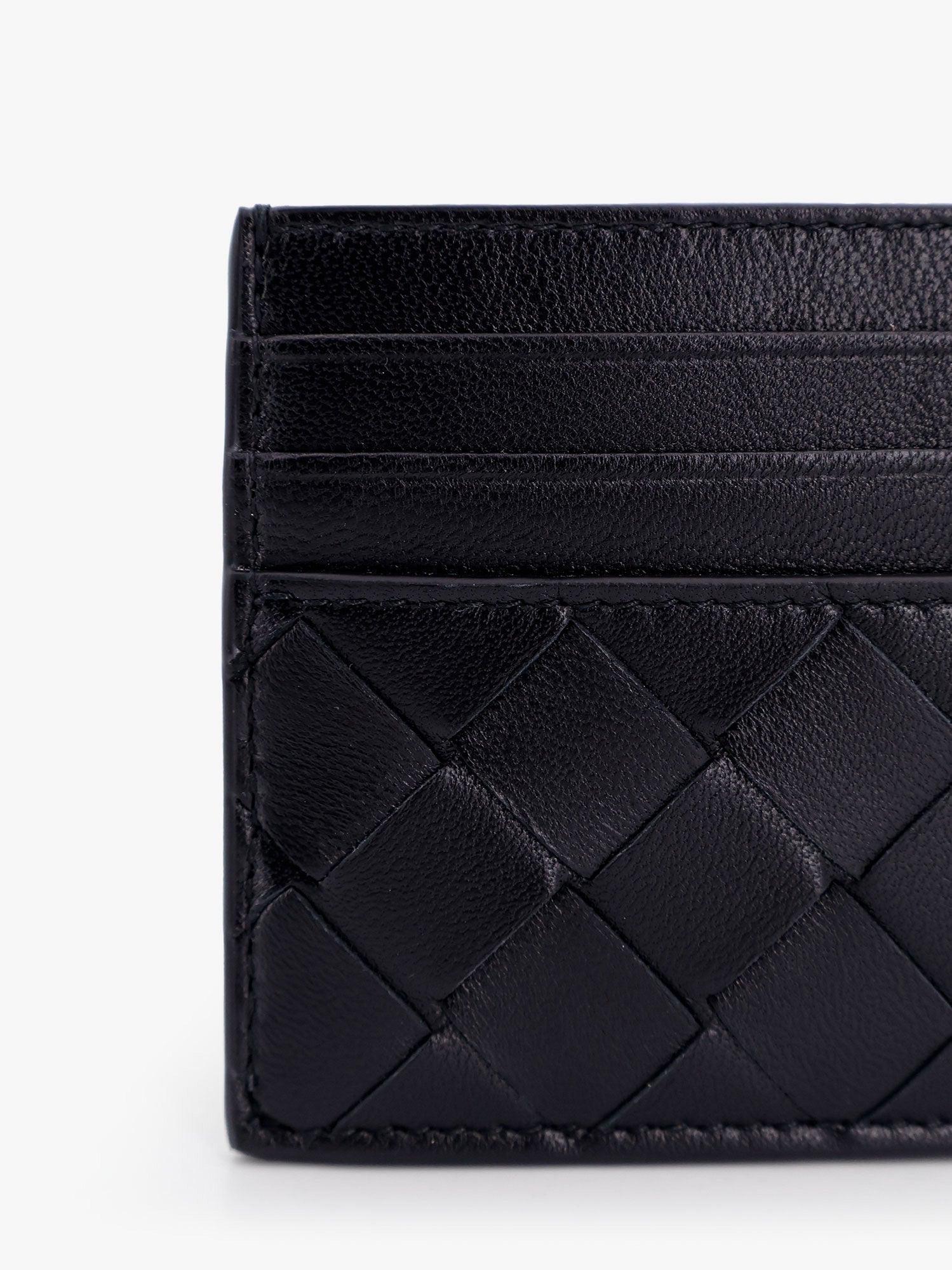 Bottega Veneta Women's Leather Card Holder Black