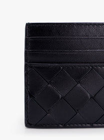 Bottega Veneta Women's Leather Card Holder Black