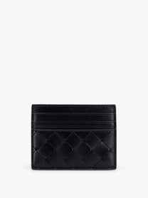 Bottega Veneta Women's Leather Card Holder Black