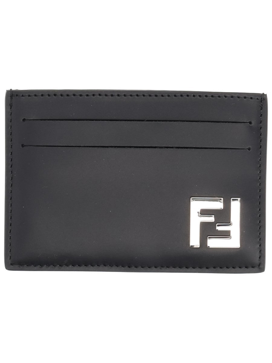 Fendi Men's Leather Card Holder Black