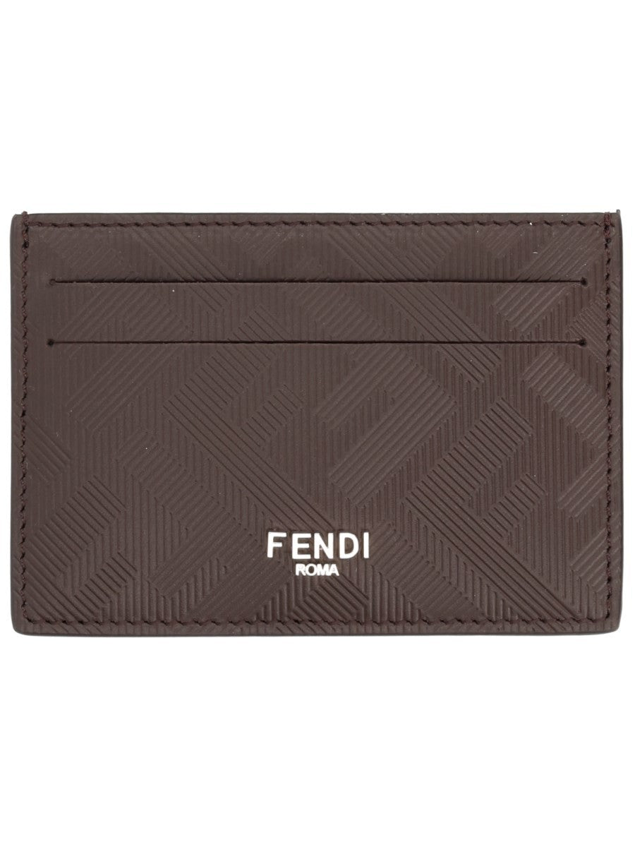 Fendi Men's Leather Card Holder Multicolor