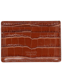 Tom Ford Men's Leather Card Holder Brown