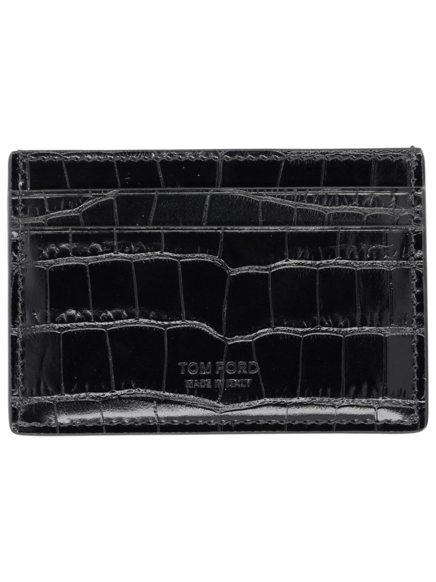Tom Ford Men's Leather Card Holder Black Tom Ford